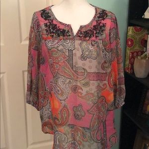 Style & Co. sheer tunic